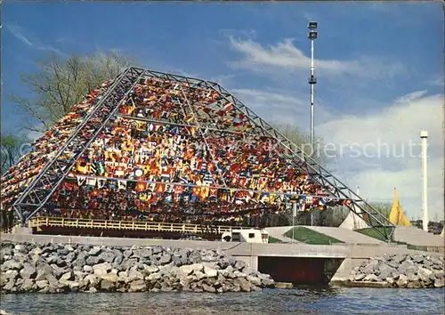 Exposition Nationale Lausanne 1964 Pyramide des Drapeaux  Kat. Lausanne