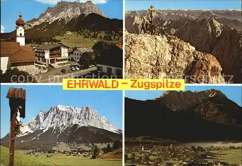 Ehrwald Tirol Zugspitze Kirche Gipfelkreuz Wegekreuz Panorama / Ehrwald /