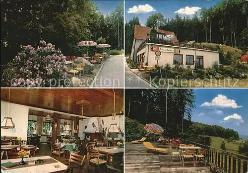 Fischbachtal Odenwald Waldcafe Restaurant Zinenauer Schloesschen Gaststube Terrasse Kat. Fischbachtal