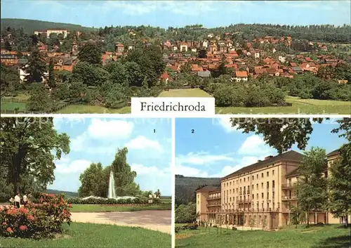 Friedrichroda Panorama Im Kurpark FDGB Erholungsheim Walter Ulbricht Kat. Friedrichroda