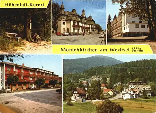 Moenichkirchen Ruheforst Hotel Binder Teilansichten Panorama Kat. Moenichkirchen am Wechsel