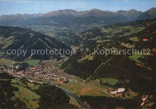 Murau Steiermark mit Stolzalpe und Niedere Tauern Fliegeraufnahme Kat. Murau