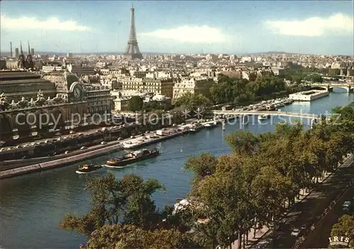Paris Perspective sur la Seine et la Tour Eiffel Kat. Paris