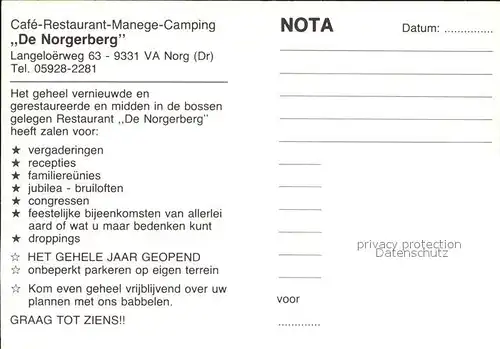 Norg Cafe Restaurant Manege Camping De Norgerberg Reiten Kat. Norg