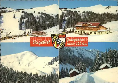 Obermaiselstein Skigebiet Grasgehrenhuette Winterpanorama Allgaeuer Alpen Kat. Obermaiselstein