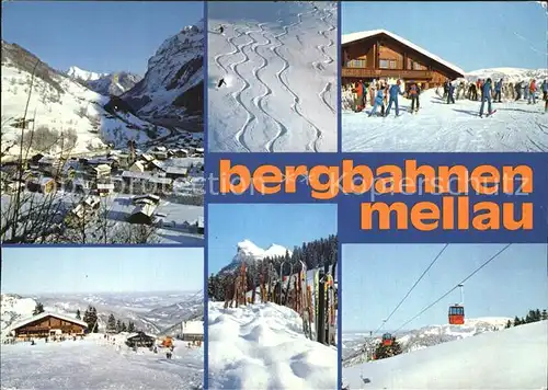 Mellau Vorarlberg Skigebiet Rossstelle mit Restaurant Bergbahn Kat. Mellau