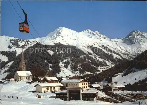 Mittelberg Kleinwalsertal Walmendingerhorn Bahn mit Kuhgehrenspitze und Hammerspitze Kat. Oesterreich