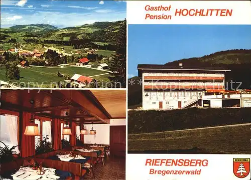 Riefensberg Panorama Gasthof Pension Hochlitten Gaststube Kat. Riefensberg