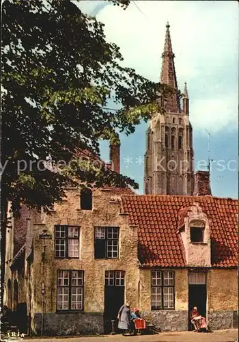 Brugge Kantwerksters aan t werk Spitzenkloepplerinnen Kirche Kat. 