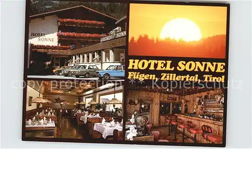 Fuegen Hotel Sonne Bar Restaurant Sonnenaufgang Kat. Fuegen Zillertal