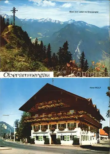 Oberammergau Hotel Wolf Graswangtal Laber Kat. Oberammergau