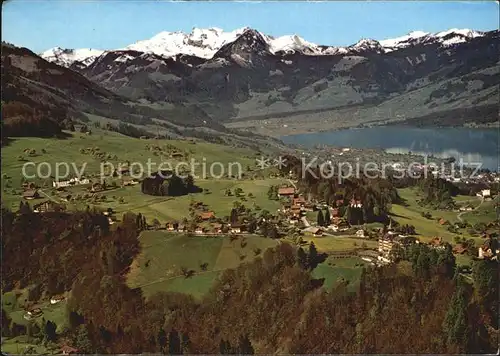 Ranft Flueeli Fliegeraufnahme mit Sarnersee und Giswilerstock Kat. Flueeli Ranft