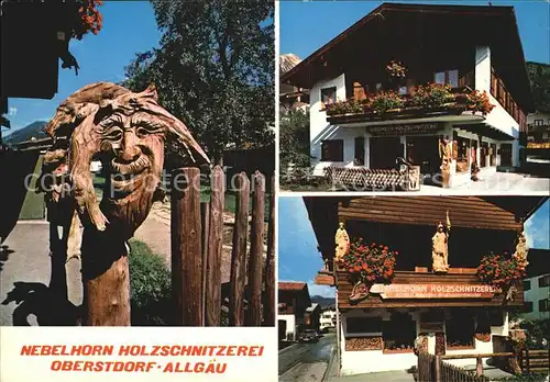 Oberstdorf Nebelhorn Holzschnitzerei Kat. Oberstdorf