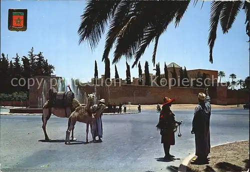 Marrakech Marrakesch Puerta Jidid y vedetor de agua Kat. Marokko