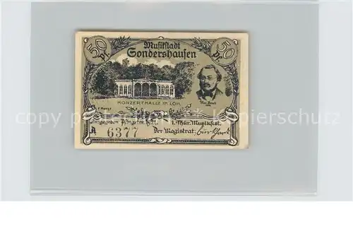 Sondershausen Thueringen Konzerthalle 50 Pfennig Kat. Sondershausen