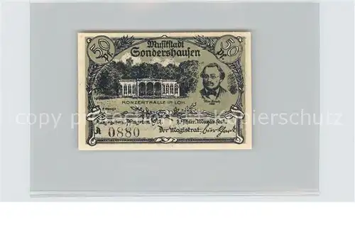 Sondershausen Thueringen Konzerthalle 50 Pfennig Kat. Sondershausen