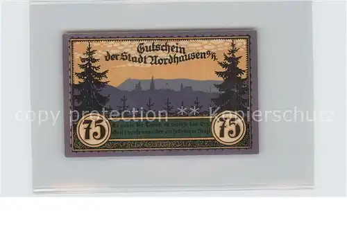 Nordhausen Thueringen Wilde Mann 75 Pfennig Kat. Nordhausen Harz