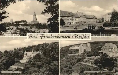 Frankenhausen Bad Blick vom Gietenkopf Kyffhaeuser Anger Sanatorien Kat. Bad Frankenhausen