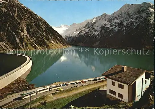 Dominikushuette am Schlegeis Stausee mit Hochfeiler und Schlegeiskees Kat. Mayrhofen