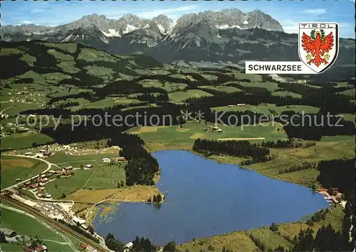 Schwarzsee Tirol Fliegeraufnahme Kat. Kitzbuehel
