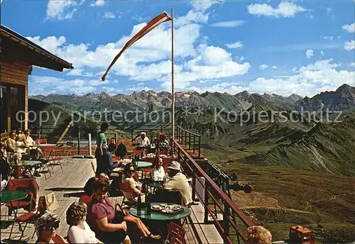 Diedamskopf Gipfelrestaurant Terrasse Kat. Schoppernau