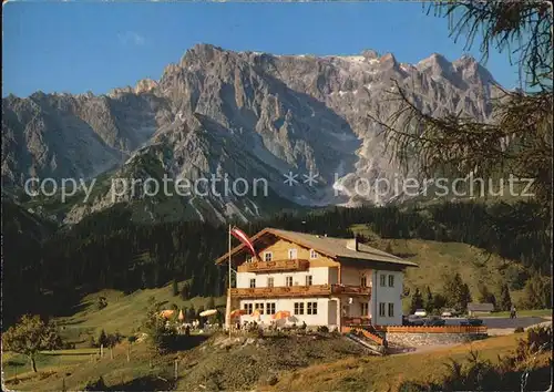 Dienten Hochkoenig Alpengasthaus uebergossene Alm Kat. Dienten am Hochkoenig