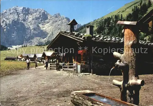 Eng Karwendel Engalm Brunnen Gr Ahornboden Grubenkarspitze Kat. Schwaz