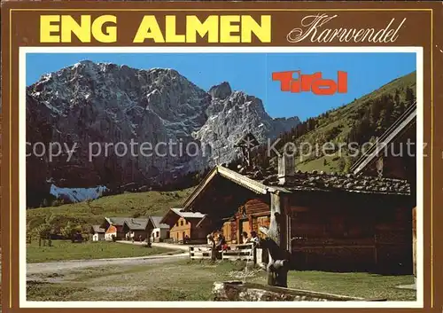 Eng Karwendel Eng Almen Gr Ahornboden mit Grubenkar Kat. Schwaz