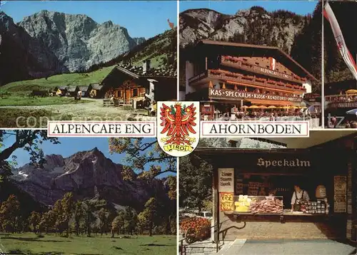 Eng Hinterriss Tirol Alpencafe Eng Ahornboden Speckalm