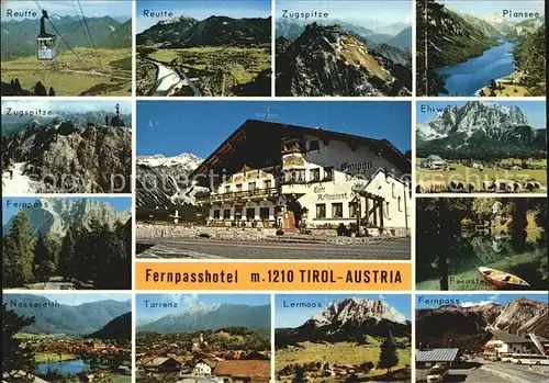 Tirol Region Reutte Zugsitze Plansee Fernpasshotel Ehrwald Nassereith Tarrenz Lermoos Fernpass Kat. Innsbruck