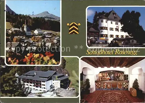 Fieberbrunn Tirol Stadtblick Schlosshotel Rosenegg Rezeption Kat. Fieberbrunn