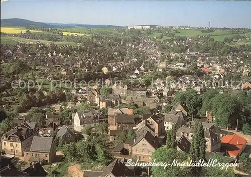 Schneeberg Erzgebirge Fliegeraufnahme Kat. Schneeberg