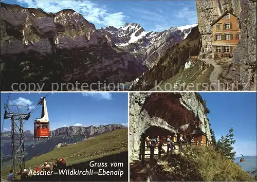 Ebenalp Aescher Wildkirchli Seilbahn Kat. Ebenalp