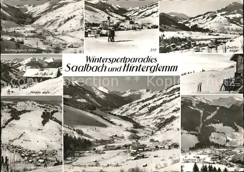 Saalbach Hinterglemm Wintersportparadies Zwoelferkogel Skigelaende Kat. Saalbach Hinterglemm
