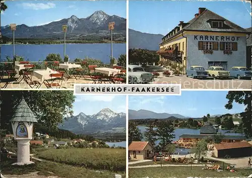 Faakersee Karnerhof Terrasse Wegekreuz Badestelle Kat. Villach