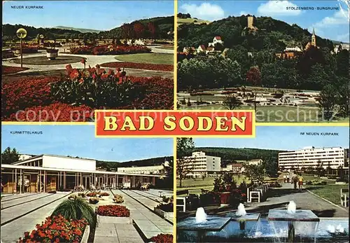 Bad Soden Taunus Kurpark Stolzenberg Burgruine Kurmittelhaus Kat. Bad Soden am Taunus