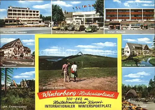 Winterberg Hochsauerland Hotel Kossak Konzert Muschel Kurhotel Claassen Hessenhof Camping Kat. Winterberg