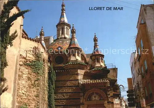 Lloret de Mar Ortspartie mit Kirche Kat. Costa Brava Spanien