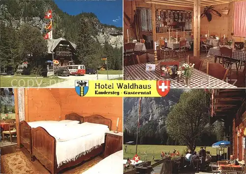 Kandersteg BE Hotel Waldhaus Doppelzimmer Speiseraum Terrasse Kat. Kandersteg