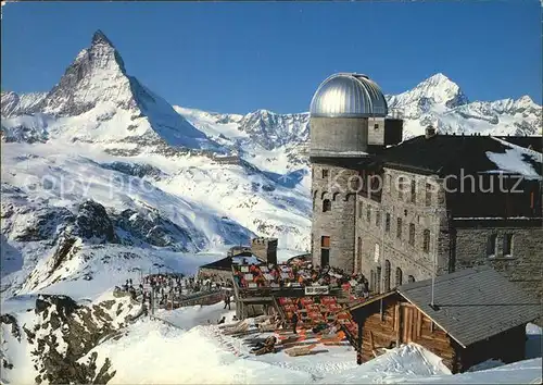 Gornergrat Zermatt Blick zum Matterhorn Kat. Gornergrat