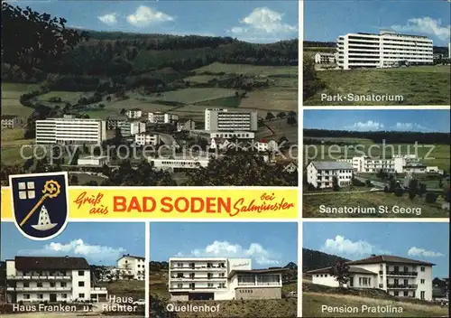 Bad Soden Salmuenster Sanatorium Sankt Georg Park Sanatorium Quellenhof Haus Franken und Richter Kat. Bad Soden Salmuenster