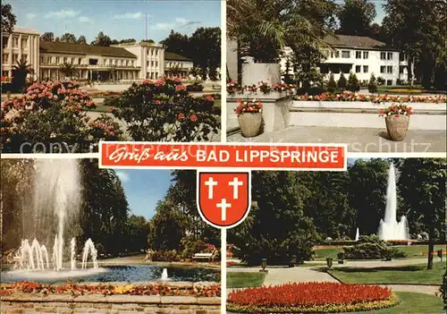 Bad Lippspringe Kurpark Brunnen Fontaene Kat. Bad Lippspringe