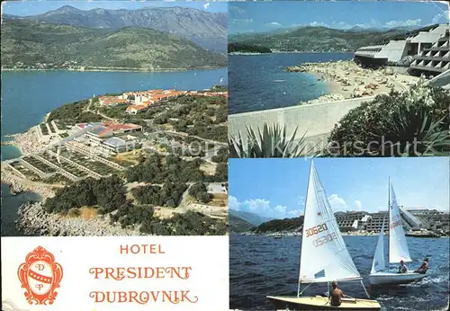 Dubrovnik Ragusa Fliegeraufnahme Hotel President Kat. Dubrovnik
