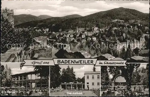 Badenweiler Kurpark Thermalbad Kurhaus  Kat. Badenweiler