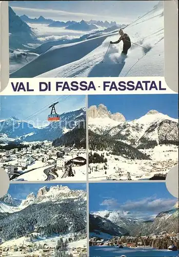 Dolomiti Val di Fassa Seilbahn Ski Kat. Italien