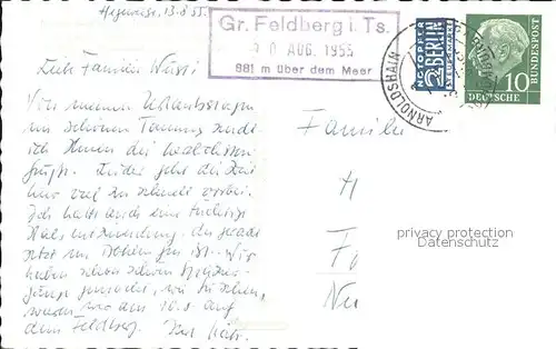 Grosser Feldberg Taunus Fernmeldeanlagen Fliegeraufnahme Kat. Schmitten
