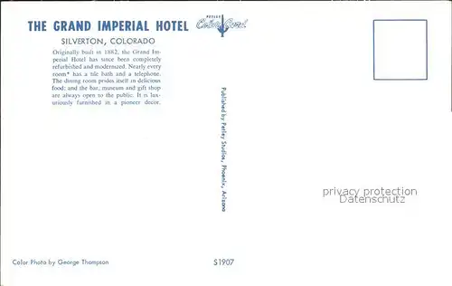 Silverton Colorado The Grand Imperial Hotel Kat. Silverton