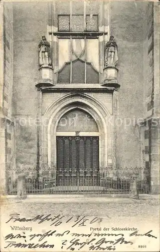 Wittenberg Lutherstadt Portal der Schlosskirche Kat. Wittenberg