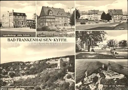Bad Frankenhausen Jugendherberge Kaethe Kollwitz Anger Apotheke Hausmannsturm Kat. Bad Frankenhausen