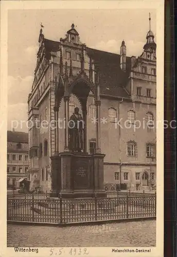 Wittenberg Lutherstadt Melanchthon Denkmal Kat. Wittenberg